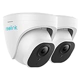 Reolink PoE Überwachungskamera 5MP Super HD mit Personen-/Fahrzeugerkennung, IP-Kamera mit microSD-Kartenslot, Audio, IP67 Wasserdicht, 30m IR Nachtsicht, RLC-520A 2 Stück