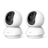 Tapo TP-Link C200P2 360° Überwachungskamera für den Innenbereich, 1080P, Nachtsicht, Bewegungserkennung, Zwei-Wege-Audio, kompatibel mit Alexa&Google Assistant, für Babys/Haustiere, 2 stück C200