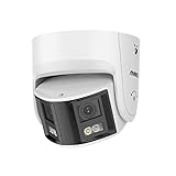 ANNKE FCD600 Doppelobjektiv Überwachungskamera für Außen, Personen-/Fahrzeugerkennung mit 180° Betrachtungswinkel, 6MP PoE Kamera unterstützt Farb- und IR-Nachtsicht, 2 Wege Gespräch